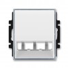 ABB kryt zásuvky komunikační (pro prvky Panduit Mini-Com); Element; bílá/led. šedá