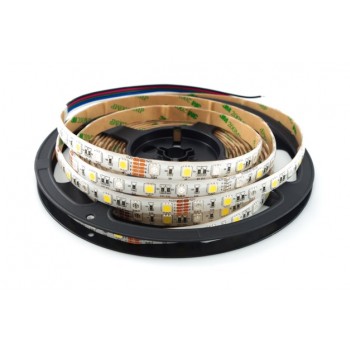 JMT LED pásek RGBW … 60 LED/10 mod/m; 12V; IP65; 5050 Epistar; denní bílá + RGB; 19,2 W/m