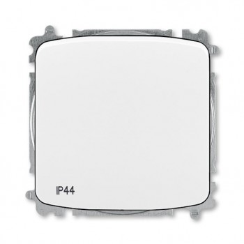 ABB ovládač přepínací s krytem, řazení 6/0, IP 44, bílá (bez rámečku)