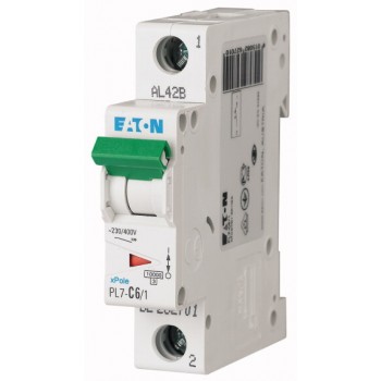 EATON PL7-C6/1 … jistič 1p, C, 6A, 10kA