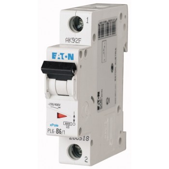EATON PL6-B6/1 … jistič 1p, B, 6A, 6kA