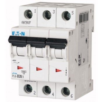 EATON PL6-B20/3 … jistič 3p, B, 20A, 6kA