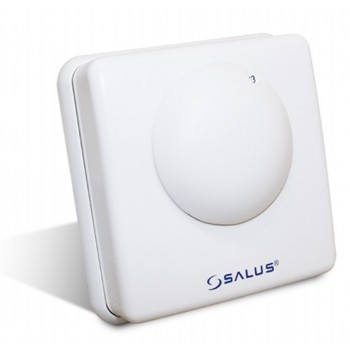 SALUS RT 100 … mechanický manuální termostat 0-230V/1A; 0,5°C; beznapěťový, bílý