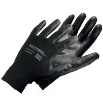 STALCO Rukavice polyamidové s polyuretanem vel. 10 (12ks/bal), černé