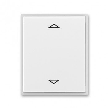 ABB kryt stmívače žaluziového s krátkocestným ovladačem; Element, Time; bílá/led. bílá