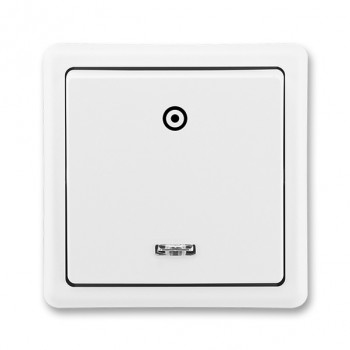 ABB tlačítkový ovládač zapínací s orient. dout., řazení 1/0S; Classic; jasně bílá