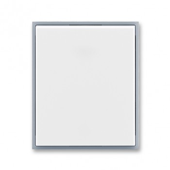 ABB kryt spínače jednoduchý s přídržnou deskou a mezirámečkem; Element; bílá/led. šedá