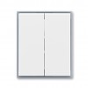 ABB kryt spínače dělený s přídržnou deskou a mezirámečkem; Element; bílá/led. šedá