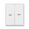 ABB kryt sp. děl. s přídr. deskou a potiskem pro 3558-A88340; Element, Time; bílá/led. bílá