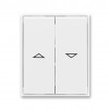 ABB kryt sp. děl. s přídr. deskou a potiskem pro 3558-A88340; Element, Time; bílá/bílá
