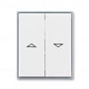 ABB kryt sp. děl. s přídr. deskou a potiskem pro 3558-A88340; Element; bílá/led. šedá