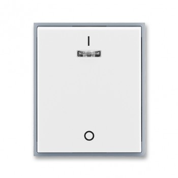 ABB kryt jednoduchý s potiskem a průzorem pro sp. řaz. 3S, 3; Element; bílá/led. šedá