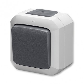 ABB spínač jednopólový, řazení 1, IP 54; Variant +; šedá