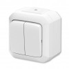 ABB přepínač střídavý dvojitý, řazení 6+6, IP 54; Variant +; bílá