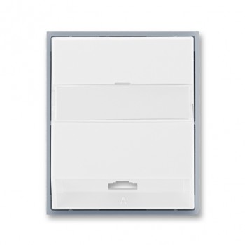 ABB kryt zásuvky telefonní jednonásobné (pro přístroj 5013U); Element; bílá/led. šedá