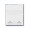 ABB kryt zásuvky ISDN průchozí, dvojnásobné; Element; bílá/led. šedá