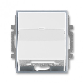 ABB kryt zásuvky komunikační (pro nosnou masku); Element; bílá/led. šedá