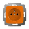 ABB zásuvka jedn. chráněná, s clonkami, s bezšroub. svorkami; Reflex Si; oranžová