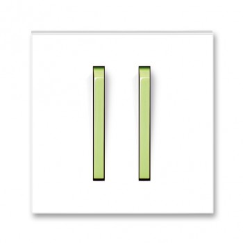 ABB kryt jednoduchý s dvěma páčkami; bílá/ledová zelená