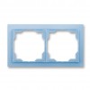 ABB rámeček dvojnásobný, pro vodorovnou i svislou montá; ledová modrá