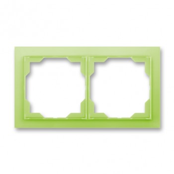ABB rámeček dvojnásobný, pro vodorovnou i svislou montá; ledová zelená