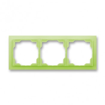 ABB rámeček trojnásobný, pro vodorovnou i svislou montá; ledová zelená