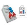 SEZ ROS FI-3203 D … zásuvková skříň s chráničem, 2x16A/230V; 1x32A/400V; IP44, držadlo
