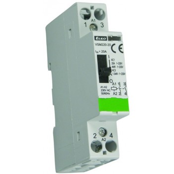 ELKO VSM220-20 … instalační stykač s man. ovl.; AC 230V 