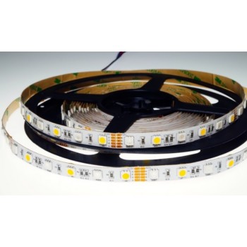 JMT LED pásek RGBW … 60 LED/10 mod/m; 12V; IP20; 5050 Epistar; denní bílá + RGB; 19,2 W/m