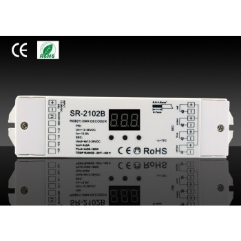 SR-2102B … DMX512 decoder RGB(W) LED pásku, 12-36V, 4x5A, Sunricher