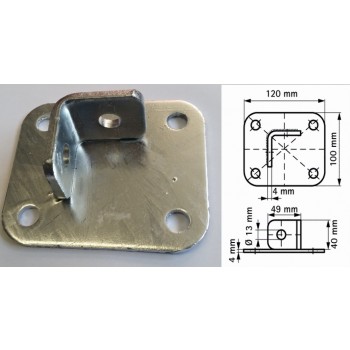 BIS Strut podlahové upevnění100x120mm pro profil 41x41mm