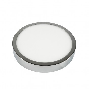  VT-1805CH RD (6370) … LED svítidlo přisazené, kruh, 18W, 3000K teplá bílá, 1500lm, IP20, chrom lesk