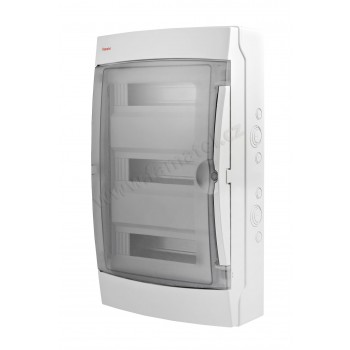 FAM 39421 … rozvodnice ACQUA 3942-T IP65, 42 mod.(2x21), průhl.dveře, na omítku