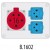 PAW B.1602 … zásuvková skříň bez jištění R-BOX 190, 2x16A/230V; 1x16A/400V, bez držáku