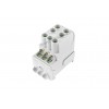 ELN UVB 100L … blok pro rozdělení fází UVB 100L, vstup 2x25mm2, výstup 6x10mm2, 101A, 1000V šedý, na DIN