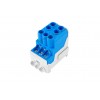 ELN UVB 100N … blok pro rozdělení fází UVB 100N, , vstup 2x25mm2, výstup 6x10mm2, 101A, 1000V modrý, na DIN