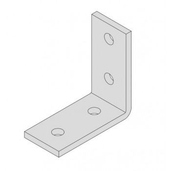 Montážní úhelník 3890 … 192x40x6mm, 90°st., 4 otvory, pozink