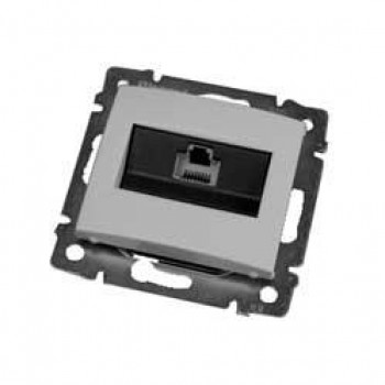 LE 770141 … Valena; zásuvka rj45 isdn; hliník (po slevě 50%)