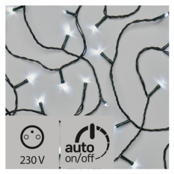 EMS D4AC02 … LED-80 8M DL IP44 …80 LED dekorační světelný řetěz 8m IP44 CW bílý, timer, 5m přívod