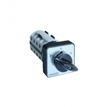 TRA TKM-32/C … vačkový přepínač motoru hvězda-trojúhelník; 5,5kW, 400V; 32A; 64x64mm