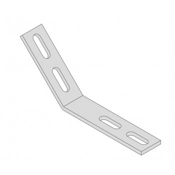 Montážní úhelník 2745 … 175x25x4 mm, 45°st., 4 otvory, pozink