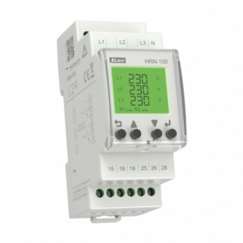 ELKO HRN-100/2 … hlídací multifunkční napěťové relé v 3F s LCD displejem