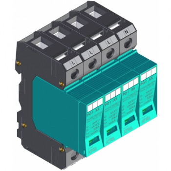 SEZ PO I 4 280V/12,5kA … přepěťová ochrana PO I 4 280V/12,5kA, modulární, vyměnitelná, B+C+D