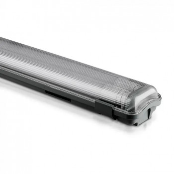 VT-12023 (6387) … průmyslové lineární svítidlo, 120cmx2, IP65, 2x18W LED trubice, 4000K denní bílá, 3200lm, vč. LED startovacích trubic (bez záruky)