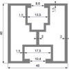 Al profil Solar - 40x40 Solid (tyč 6m)