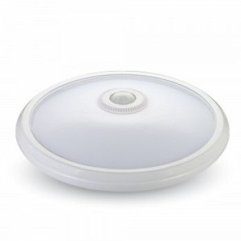 VT-13 (21808) … LED svítidlo, přisazené, kruh, IP20 s IR senzorem, 12W, 4000K denní bílá, 800lm, bílé tělo