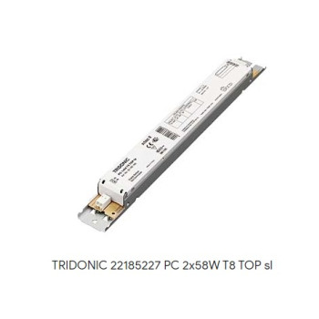 PC2x58 T8 TOP sl … předřadník zářivkový elektronický TRIDONIC, 2x58 W, 230V