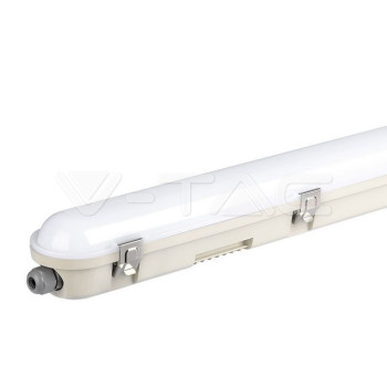 VT-120136E (2120223) … LED svítidlo, 36W,120cm, 4000K denní bílá, 4320lm, IP65, mléčný kryt+klipy, nouzový zdroj 3 hod