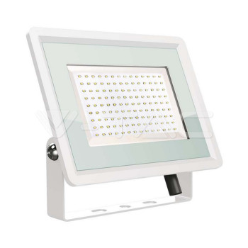 VT-49104 (6725) … LED reflektor, 100W, 4000K denní bílá, 8700lm, IP65, bílé tělo (87 lm/W)