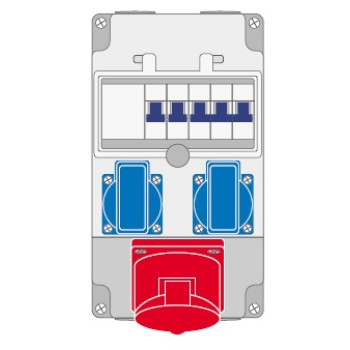 Z52.210DX … zás. kombinace 2x16A/230V; 1x16A/400V, prázdná